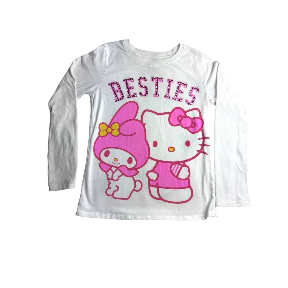 Hello Kitty & My Melody “Besties” Long Sleeve Graphic Tee Kids Size‎ M (7-8)